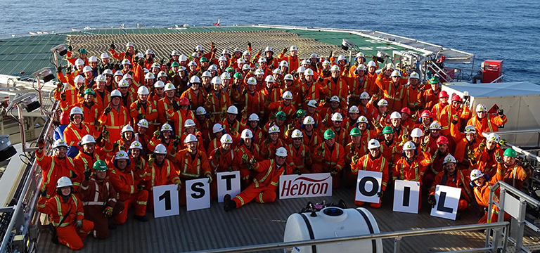 Employees on the Hebron Platform